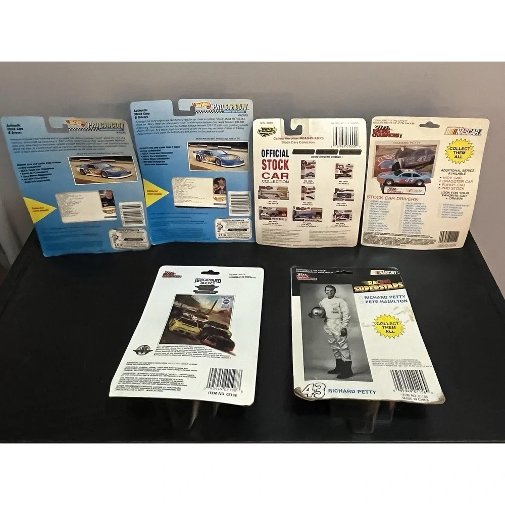 Lot Of 6 RARE‎ NASCAR Collectable Cars, 2 Hot wheels.